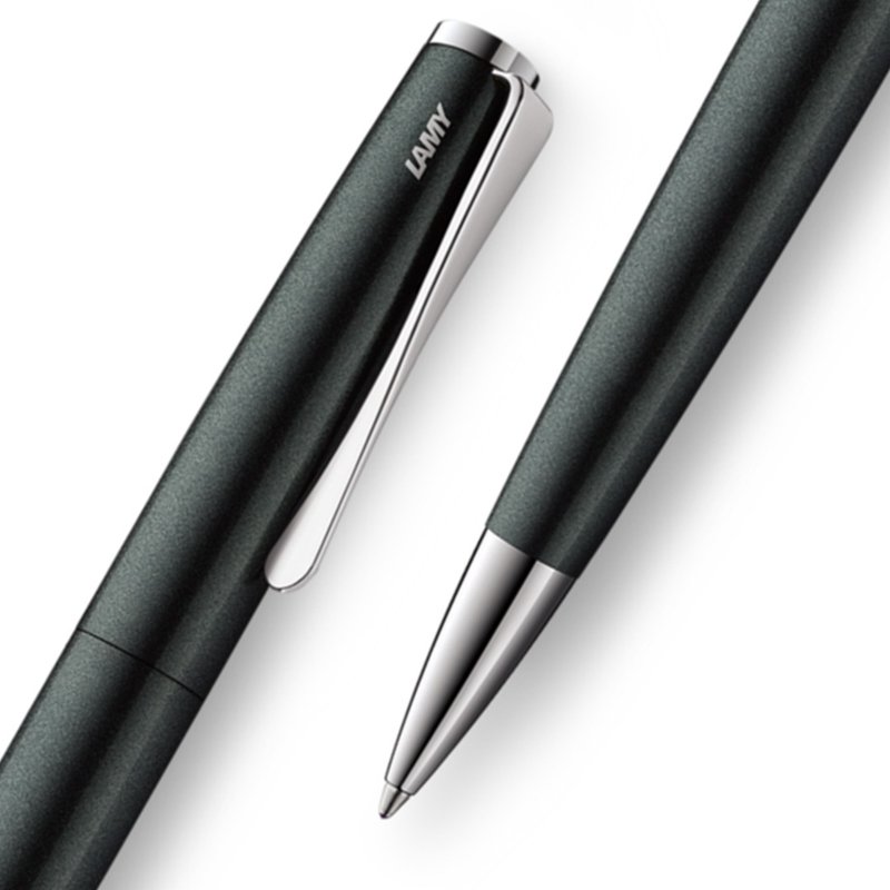 【雷雕免費刻字】LAMY 原子筆+筆袋禮盒 / studio 系列  - 黑森林 - 原子筆/中性筆 - 鋁合金 黑色