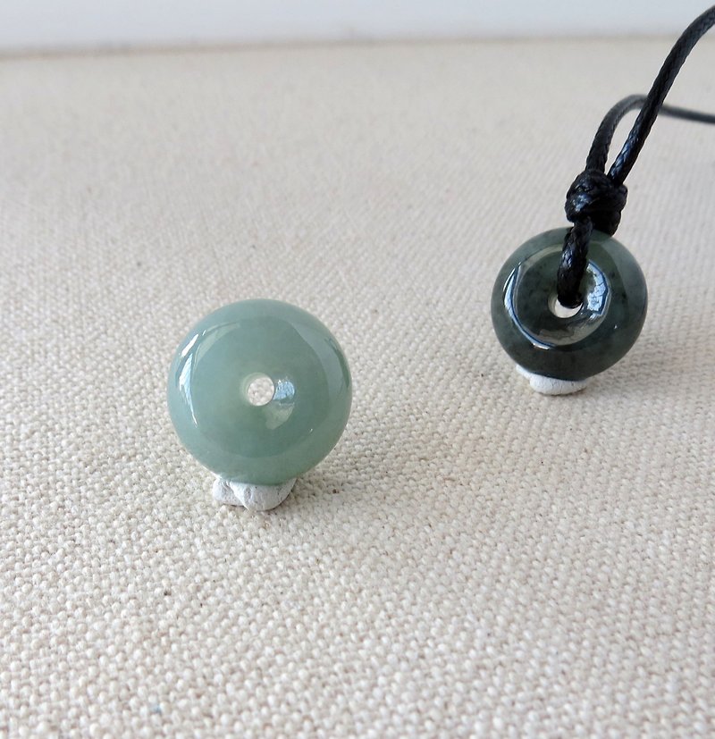 [Ping An · Ru Yi] Ping An Clasp Jade Korean Wax Necklace*SDG2*Evil evil, anti-villain - Necklaces - Gemstone Black