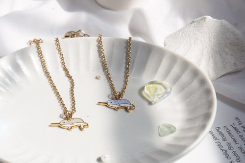 Little OH! 手工飾品 小白鯨 獨角鯨 弓頭鯨 鯨魚 Whale 手鍊 海洋 生日禮物 紙盒包裝