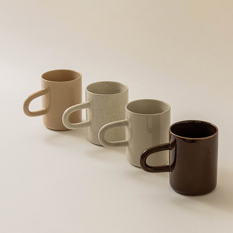 Pola at home / HUE upside mugs (single/4color) - 咖啡杯/馬克杯 - 陶 灰色