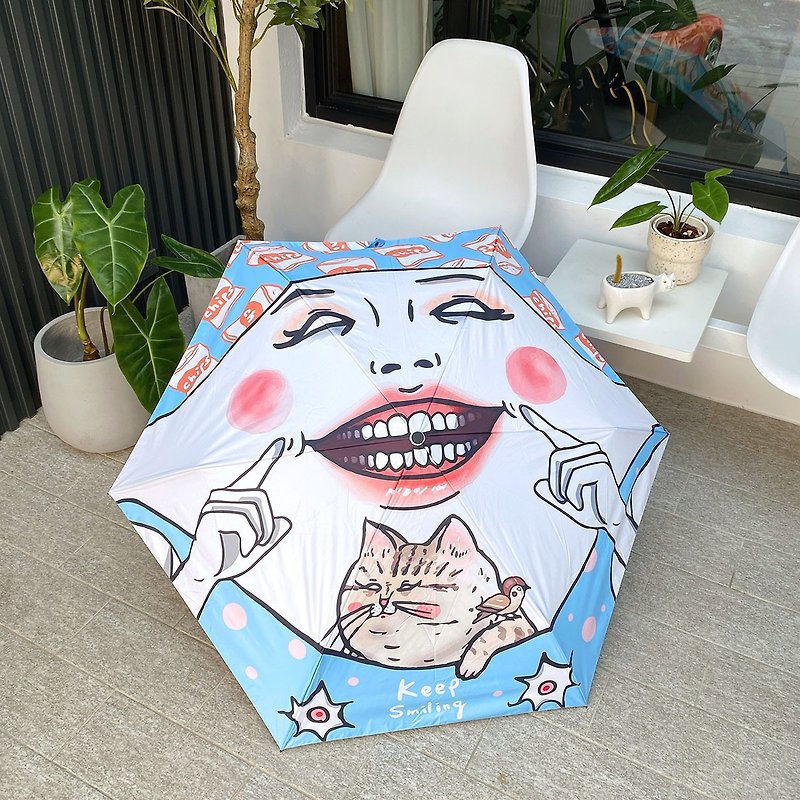 ニコニコ卵ちゃん   自動傘 - 傘・雨具 - 防水素材 ブルー