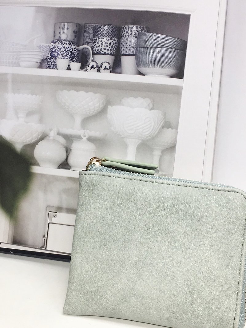 Handmade gift pocket small walle - กระเป๋าสตางค์ - วัสดุกันนำ้ สีเขียว