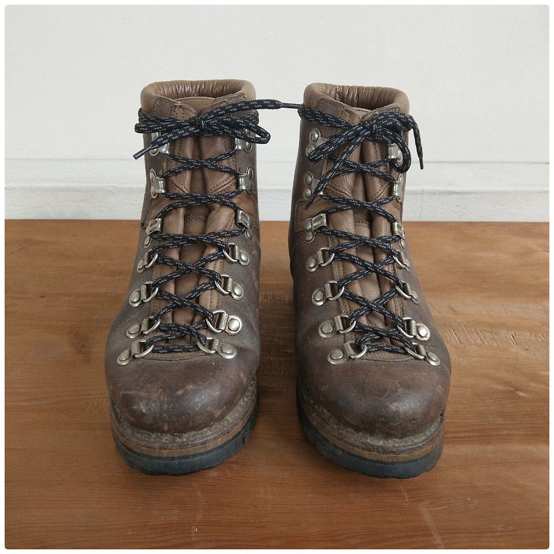 Leather shoes_S022_outdoor - รองเท้าบูทสั้นผู้หญิง - หนังแท้ สีนำ้ตาล