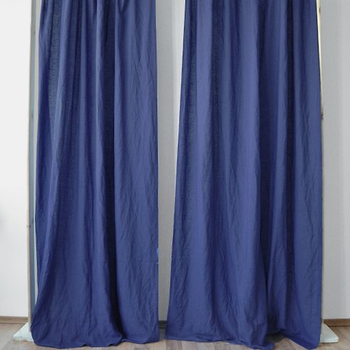 True Things Indigo regular and blackout linen curtains / Custom curtains / 2 panels
