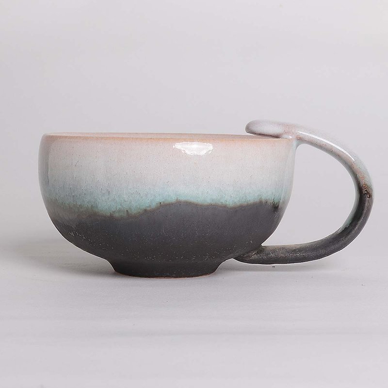 Azure Flow Gold Coffee Mug - Mugs - Pottery Multicolor