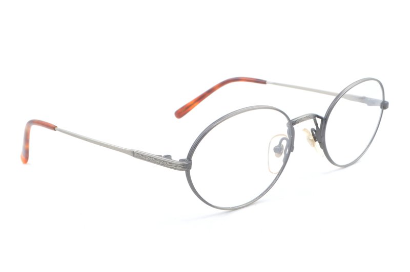 Alain Delon AD2973 C2 80s Vintage Eyeglasses - กรอบแว่นตา - โลหะ สีเงิน