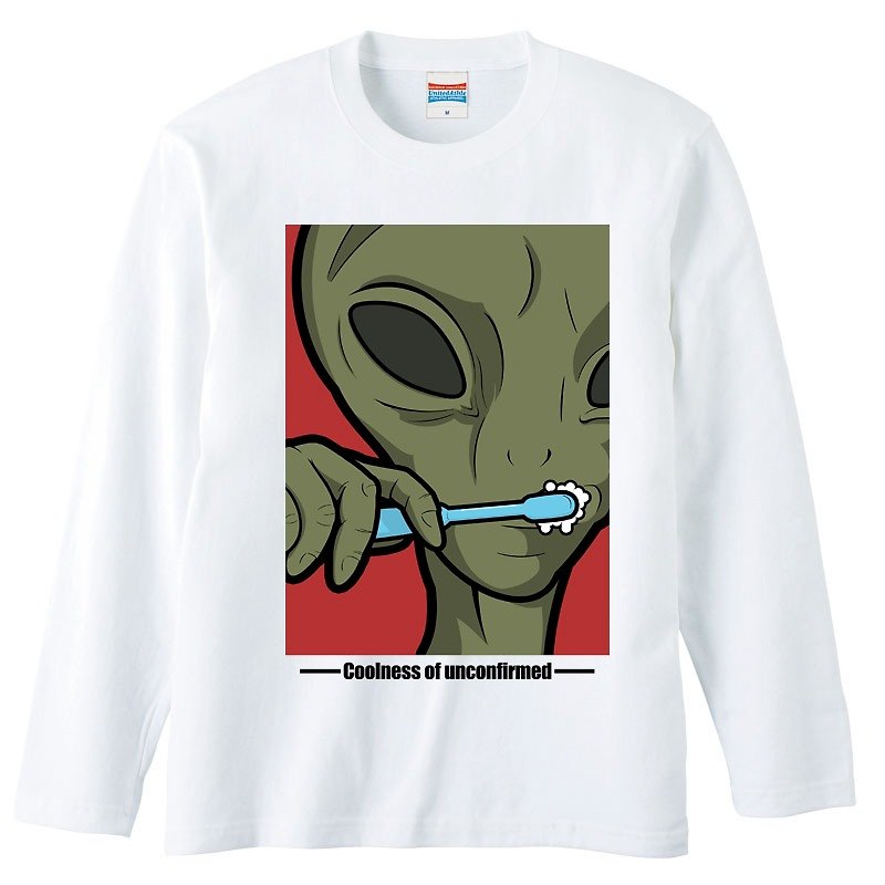 コットン・麻 Tシャツ メンズ ホワイト - ロングスリーブTシャツ / alien dentifrice