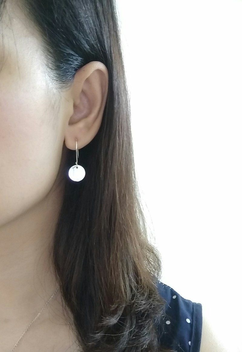 Sterling Silver Earrings / Swing  Earrings / Circle Earrings - ต่างหู - เงินแท้ สีเงิน
