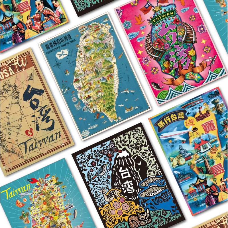 6 types of postcards for travel to Taiwan - Cards & Postcards - Paper Multicolor