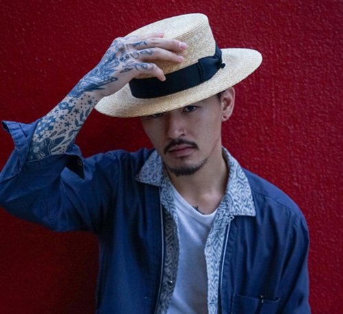 HWDog&Co.カンカン帽 ウィートテリア フラットトップ カンカン帽