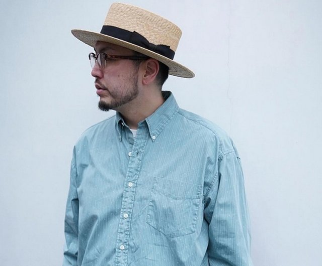 HWDog&Co.カンカン帽 ウィートテリア フラットトップ カンカン帽 HWDog&Co.カンカン帽 ウィートテリア フラットトップ カンカン帽