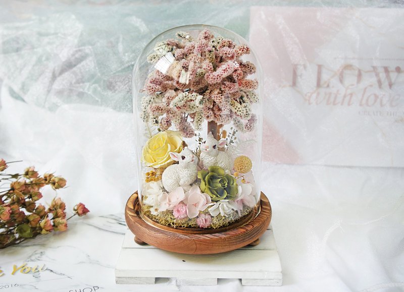 【Romantic Cherry Blossom_Bunny Immortal Flower Cup】 - Items for Display - Plants & Flowers Pink