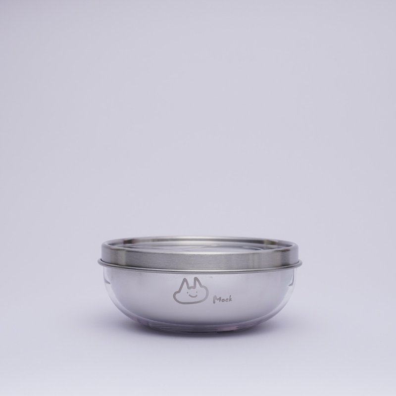 抗菌可微波Essten水晶小粥碗四件組(不鏽鋼上蓋)∣Moek X Jesper - 寶寶/兒童餐具/餐盤 - 不鏽鋼 銀色