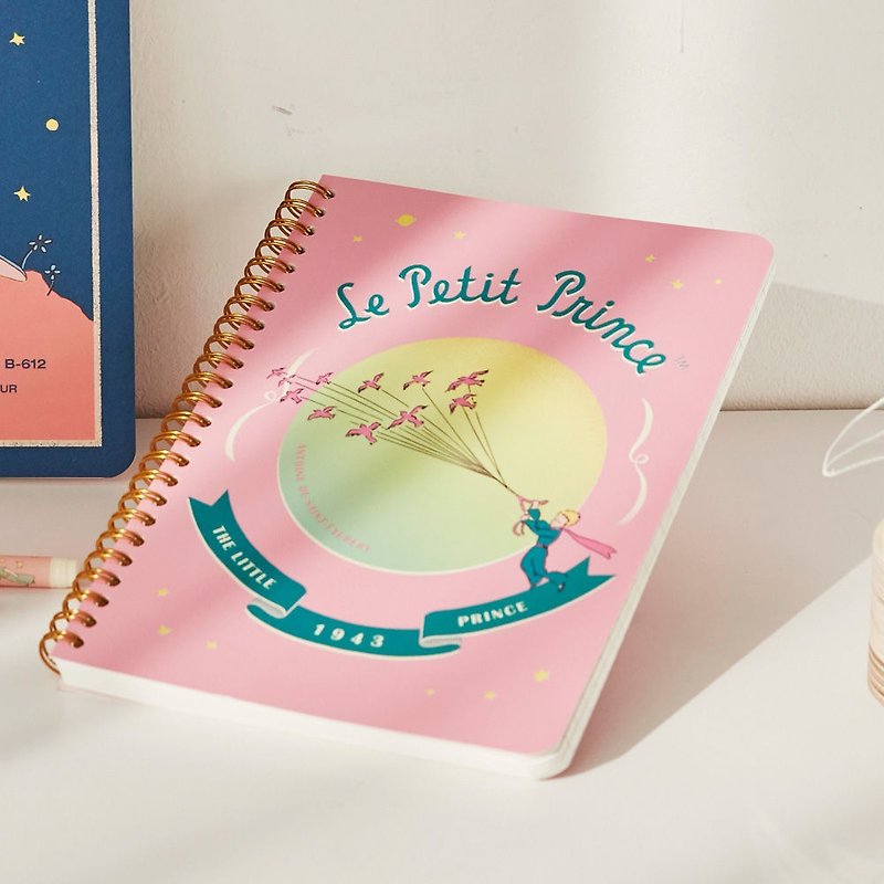 7321 Design Little Prince Golden Ring Notebook - Travel, 73D73945 - สมุดบันทึก/สมุดปฏิทิน - กระดาษ สึชมพู