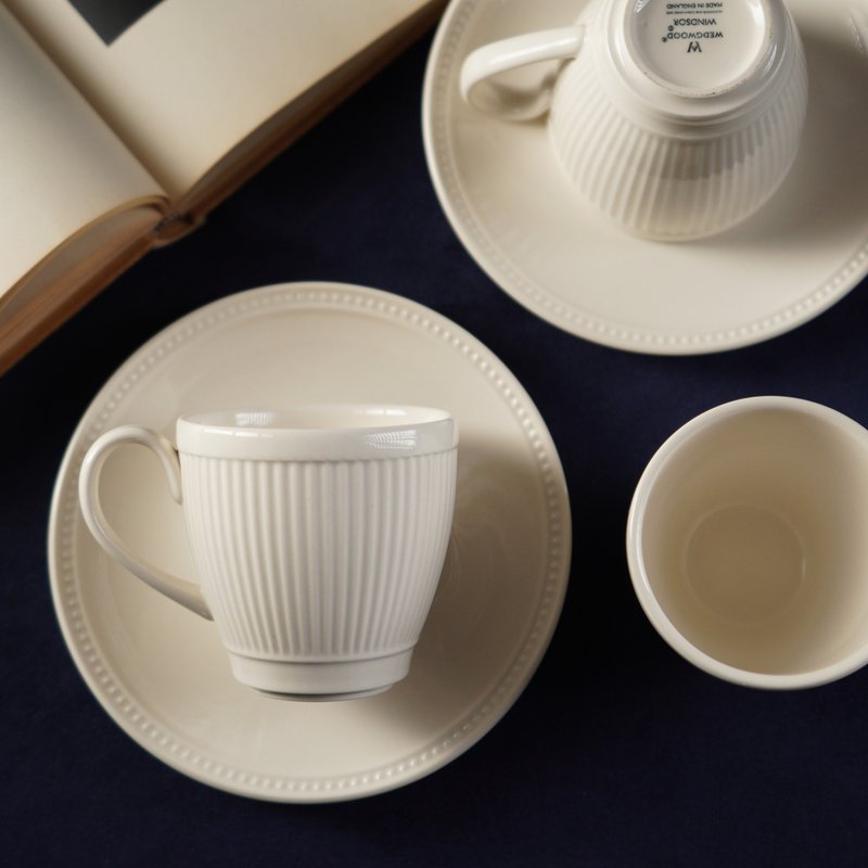 英國名瓷Wedgwood經典Windsor系列茶杯/咖啡杯組/瑋緻活 - 茶壺/茶杯/茶具 - 陶 卡其色