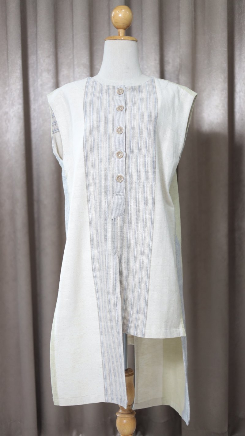 Loom & Leaf - Artisanal Flowline Tunic - 女上衣/長袖上衣 - 棉．麻 多色