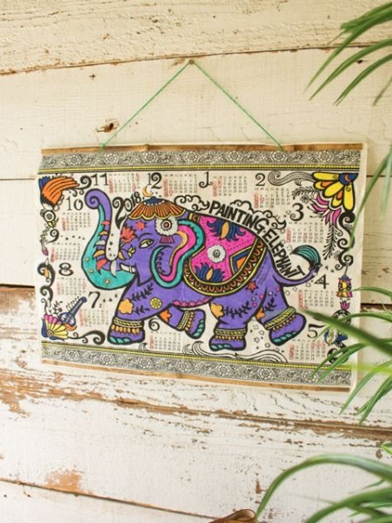 ✱ 2018 years colorful color elephant calendar ✱ - ปฏิทิน - กระดาษ หลากหลายสี