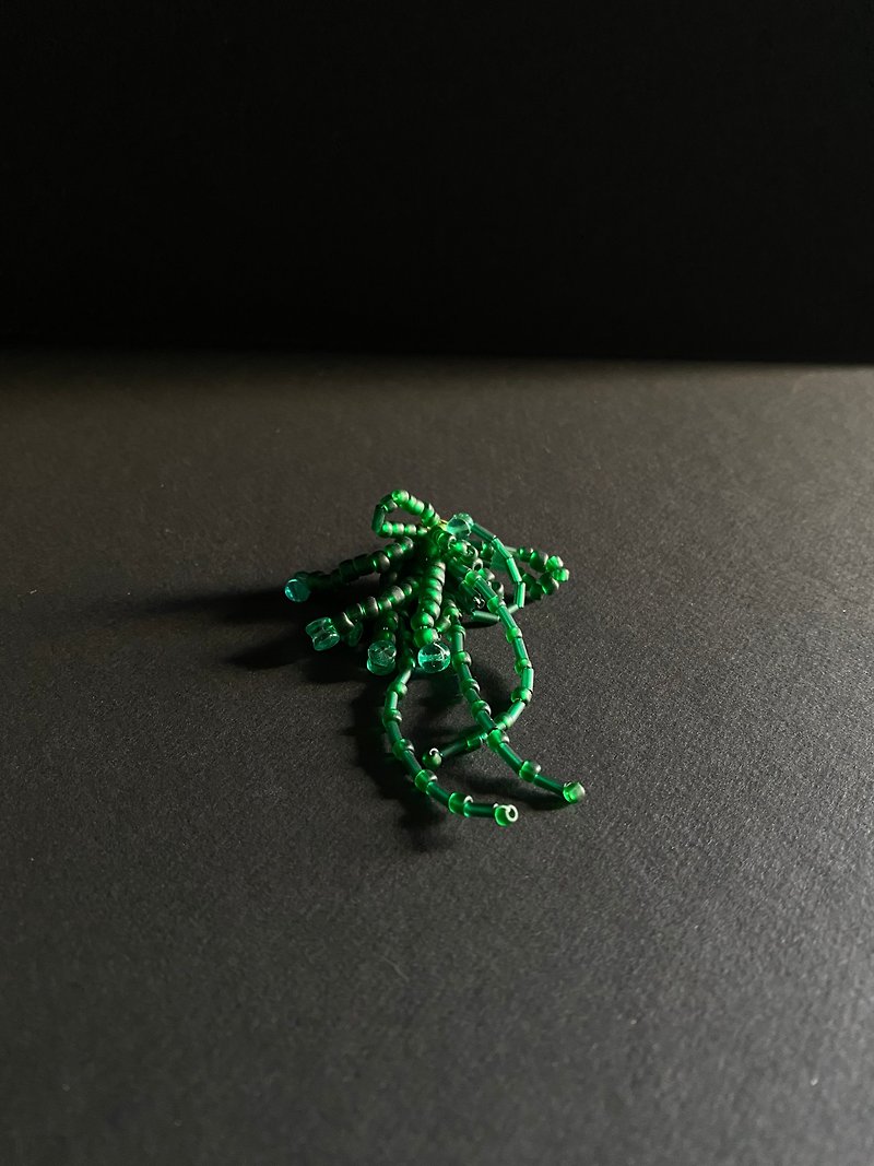 Fog Green Alien Floral Earrings - Earrings & Clip-ons - Colored Glass Green