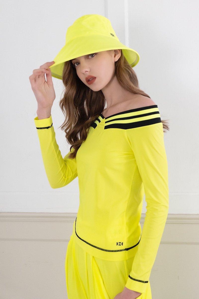 S Fashion Off Shoulder Top - Yellow - Women's Tops - Polyester Yellow