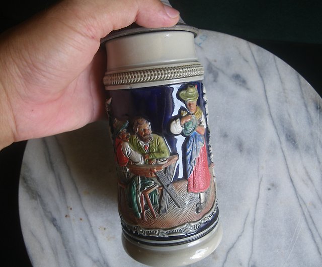 昔]初期の西ドイツのセラミックビールジョッキ - ショップ OLD-TIME