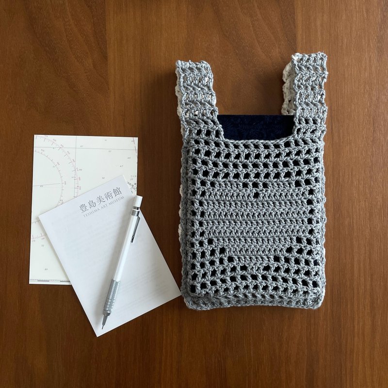 English PATTERN【Crochet】B6 Heart mesh bag - 手工藝教學/工具書 - 其他材質 