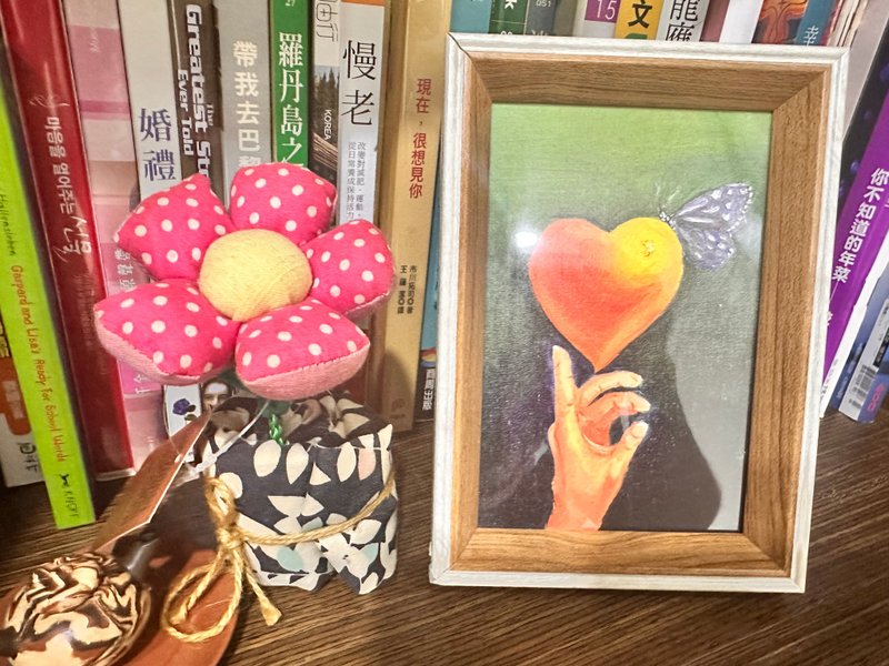 Yishu Academy—Original oil painting photo frame stays in my heart - กรอบรูป - วัสดุอื่นๆ หลากหลายสี