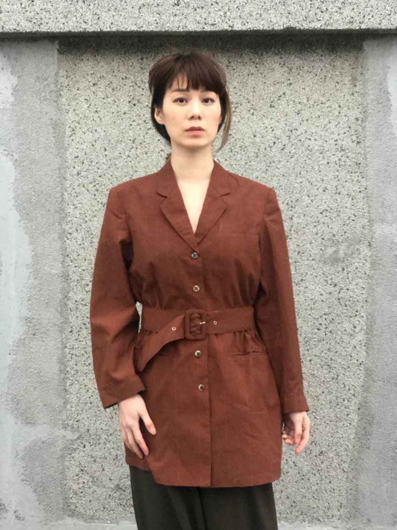 風衣型西裝外套 - 女西裝外套 - 其他材質 