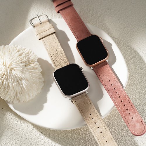 W.WEAR 時間穿搭 Apple watch - 車線質感麂皮蘋果錶帶
