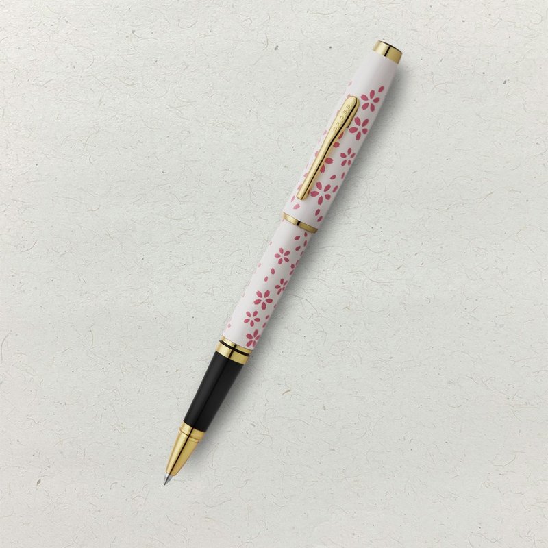 【CROSS】高雲櫻花系列 珍珠白亮漆連金色鋼珠筆(原廠正貨) - 鋼珠筆 - 其他金屬 白色