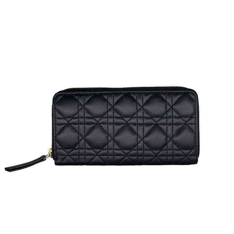 CROSS PREMIUM GENUINE LEATHER QUILTED ZIP AROUND WALLET BLACK ONSALE - กระเป๋าสตางค์ - หนังแท้ สีดำ