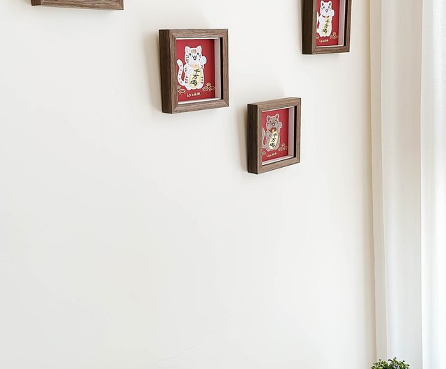 クリスマスマーケット】リース刺繍絵画｜明るい色の無垢材