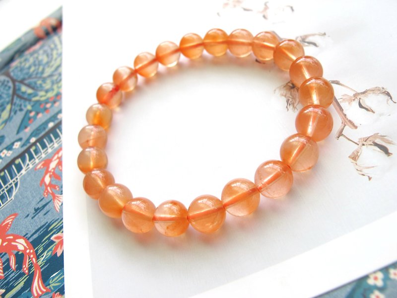 Venus Crystal 8mm [Good Introduction-Red Rabbit Hair] Increase self-confidence, beauty and beauty - Bracelets - Crystal Red