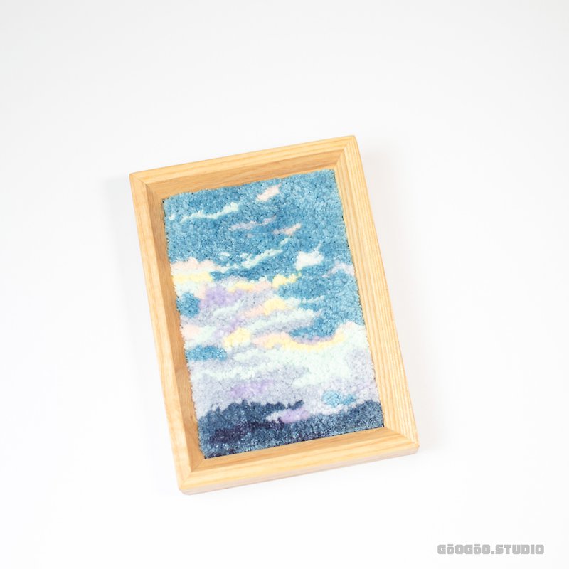 療癒風景畫框 - 畫框/相架  - 棉．麻 藍色