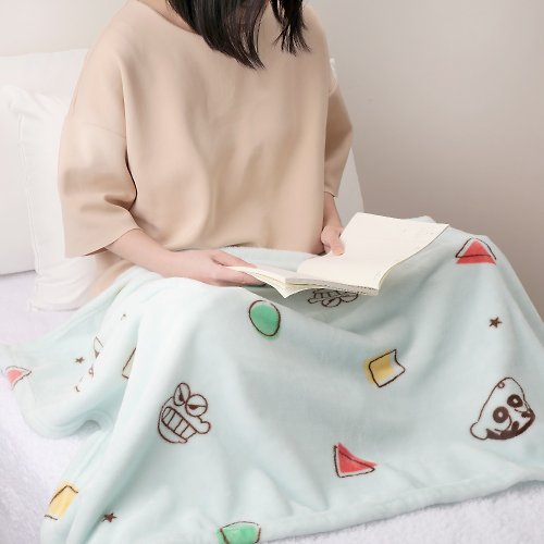 NORNS 蠟筆小新毛毯 睡衣塗鴉-正版 冷氣毯 保暖毯 四季毯 法蘭絨刷毛毯