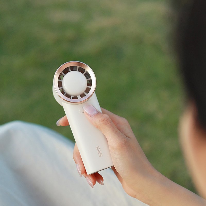 [Christmas Gift Exchange | Fast Shipping] Handheld Fan-Wind Chime - Electric Fans - Plastic White