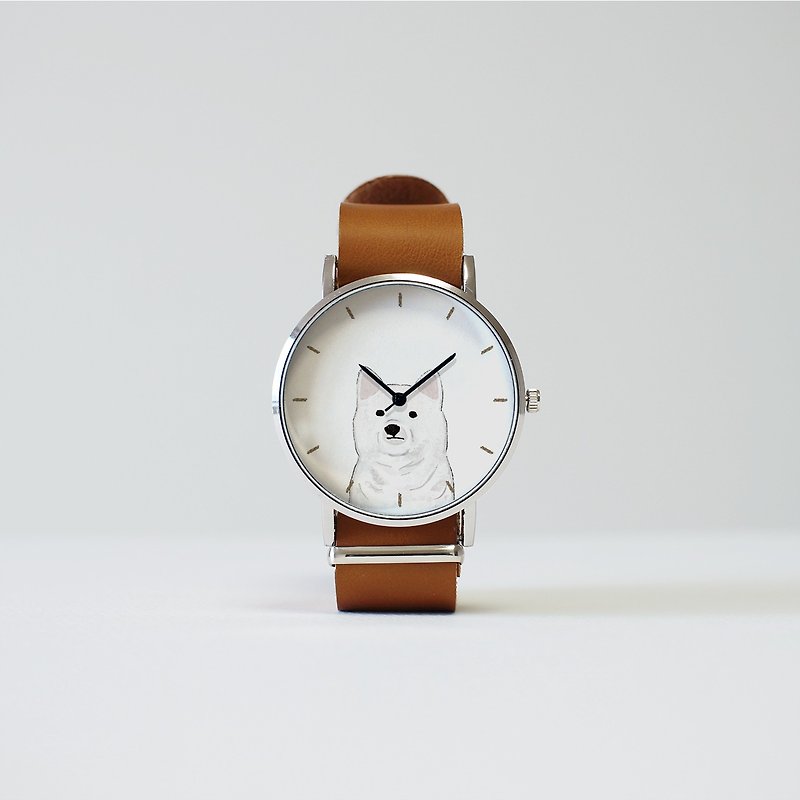 white shiba watch - นาฬิกาผู้หญิง - โลหะ ขาว