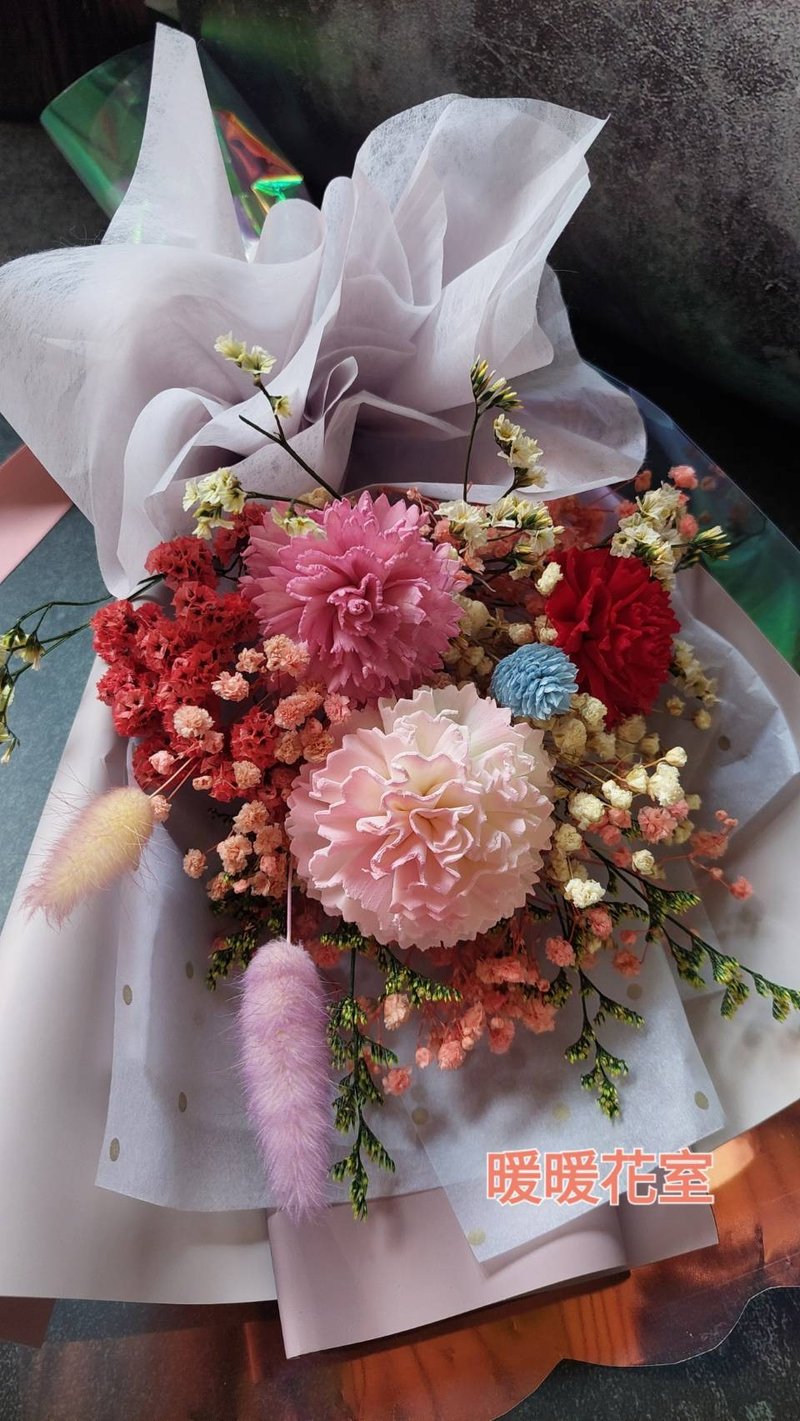媽咪我愛您  永生花花束/擴香花束 - 乾燥花/永生花 - 植物．花 