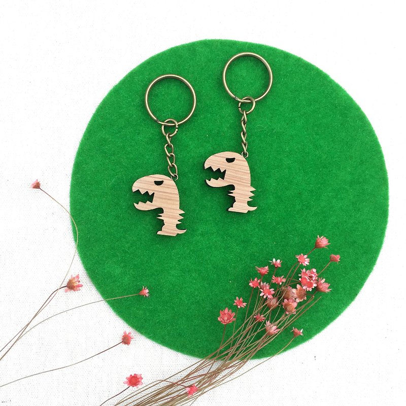 小恐龍 鑰匙圈－ 2 入 組合優惠／閨蜜姊妹飾品 - 鑰匙圈/鑰匙包 - 木頭 