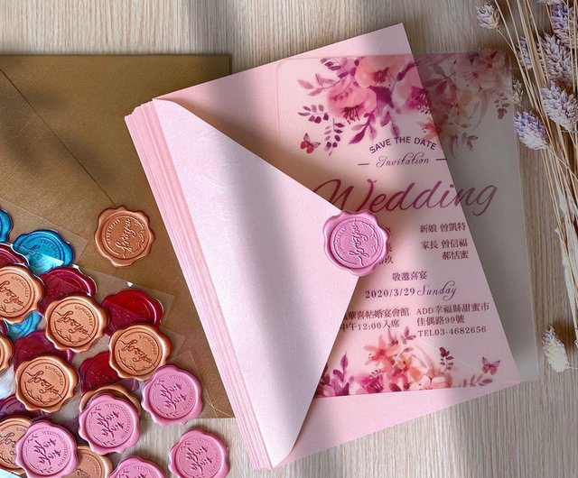 Sealing Wax sticker] Wedding invitation envelope sealing sticker│Classic  style│ - Shop Spring Wedding Invitation Stickers - Pinkoi