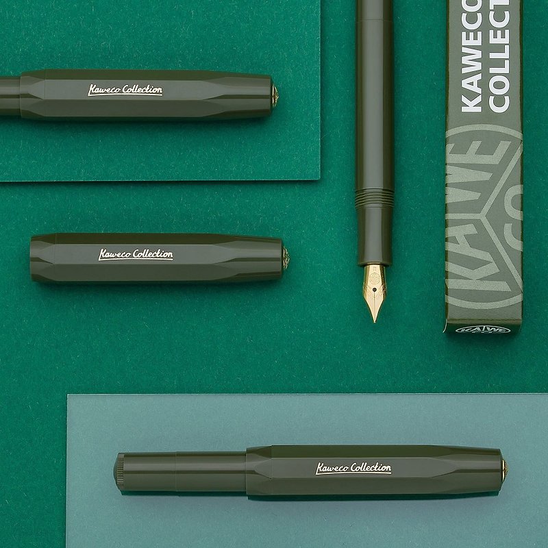 Kaweco COLLECTION Fountain Pen Dark Olive - Fountain Pens - Resin Green