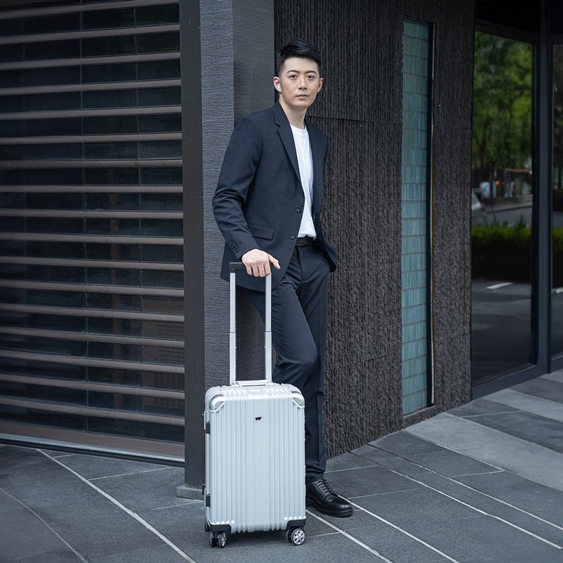 【免費贈送送禮提袋】 伊斯瑪 20吋行李箱 銀色/BFL01-81-SV - 行李箱/旅行袋 - 真皮 銀色