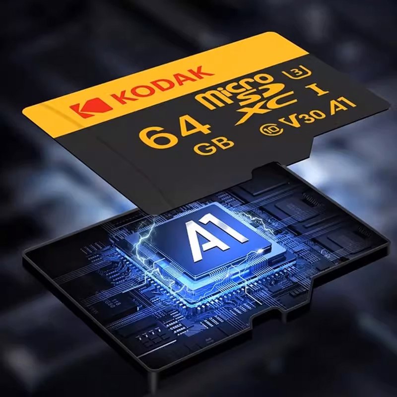 KODAK MicroSD (UHS-I U3/V30/A1) 高速メモリーカード - ブラック - USBメモリー - プラスチック ブラック