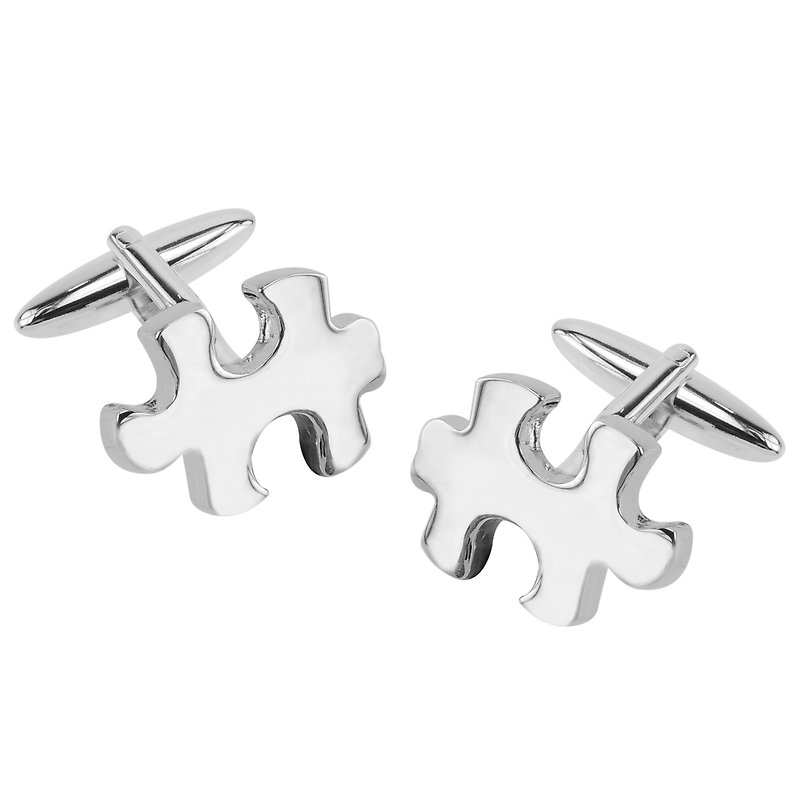 Jigsaw Cufflinks - Cuff Links - Other Metals Silver
