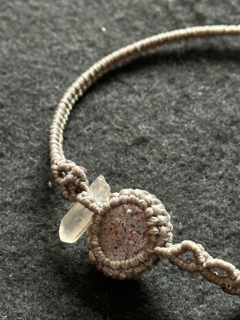 彼岸花蠟線編織手環 - 手鍊/手環 - 水晶 灰色