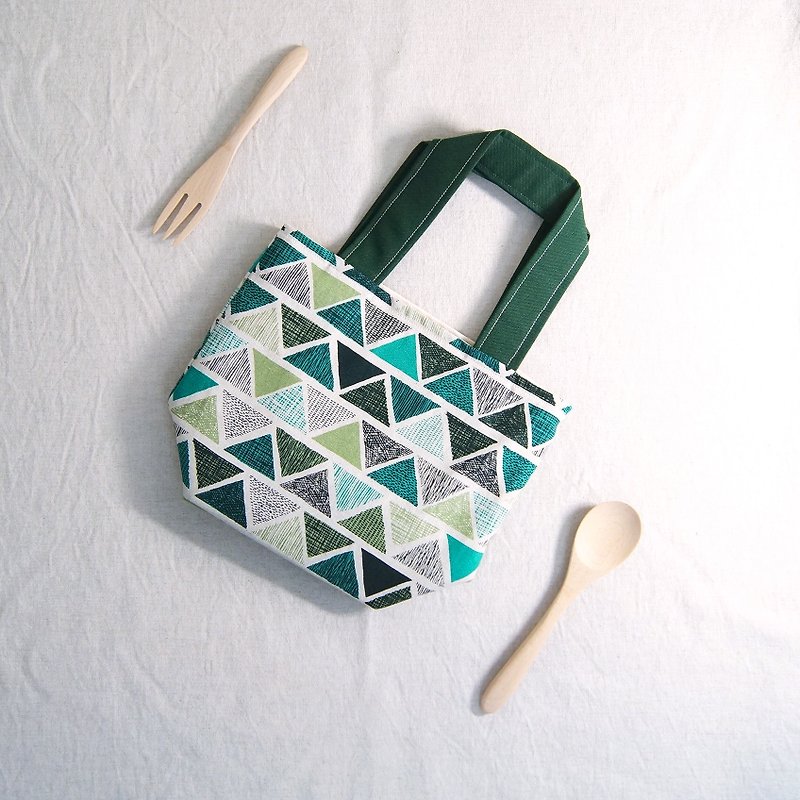 Like a geometric triangle bag - Handbags & Totes - Cotton & Hemp Green