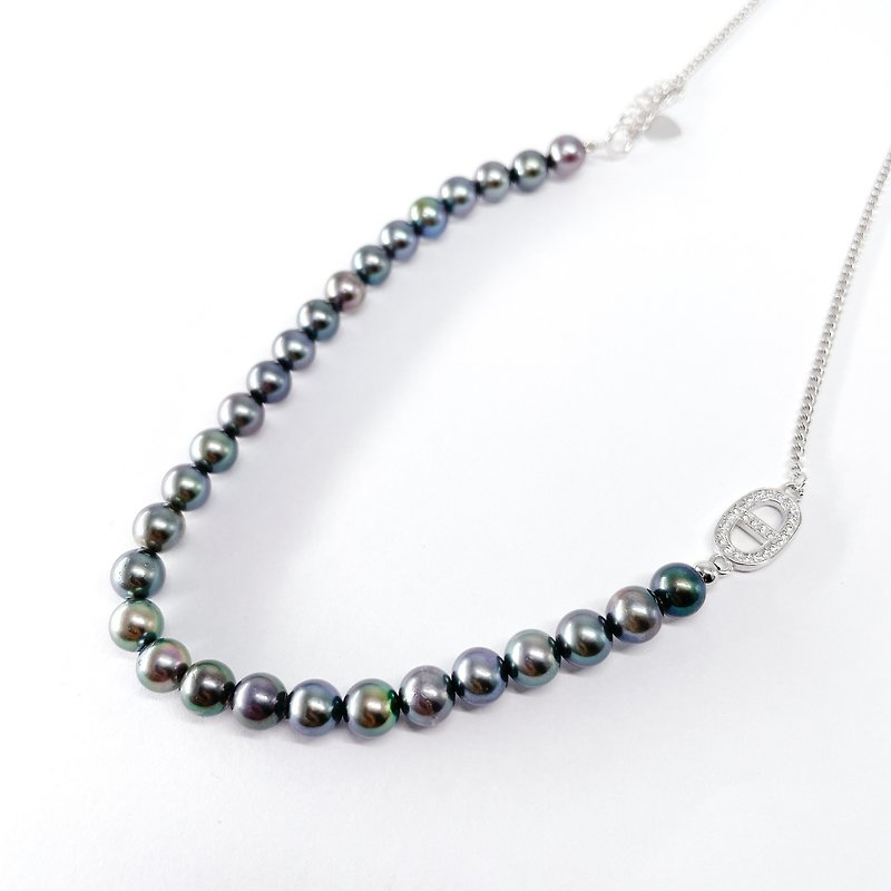 PJ. Gina Half and Half Pearl Chain - Necklaces - Pearl 