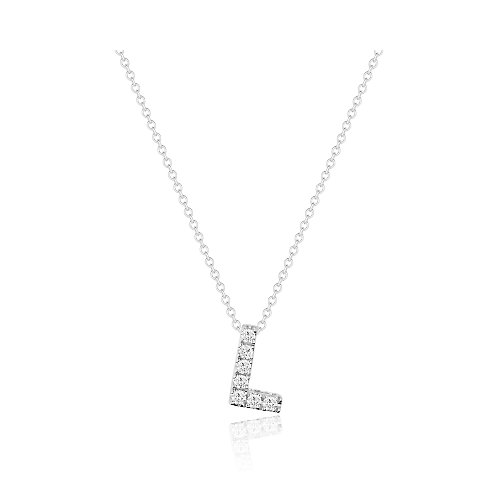SeedTree Jewellery L - Alphabet Necklace | 14K金真鑽項鍊