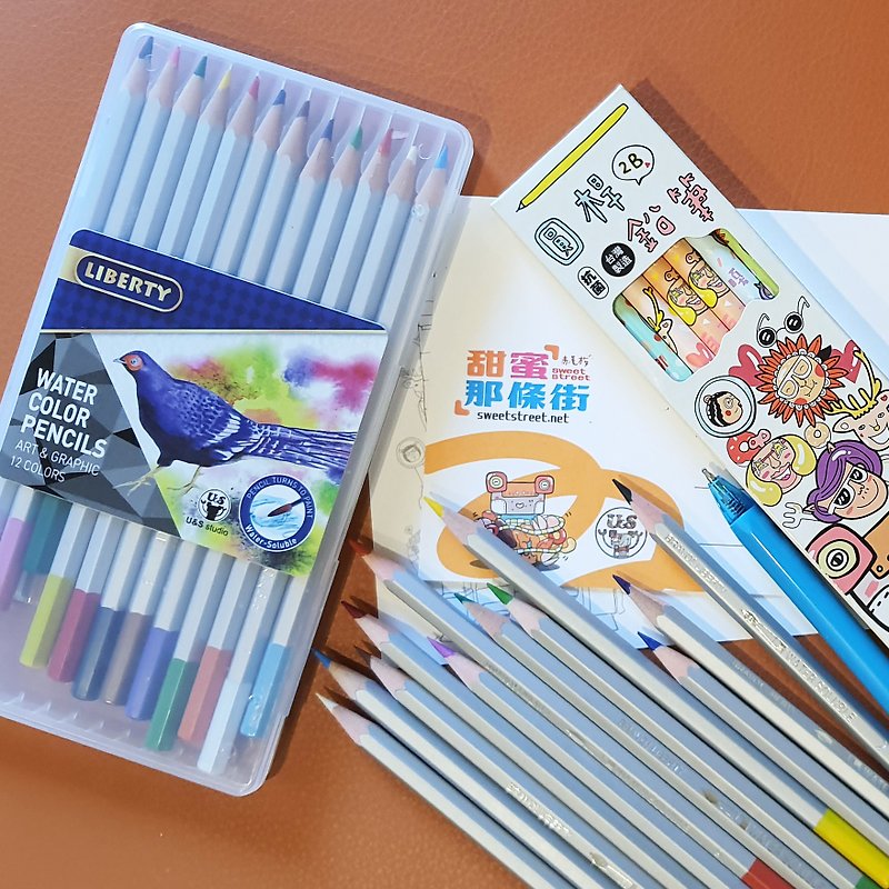 話畫色鉛筆 水性色鉛筆創作體驗 含色鉛筆一組 - 插畫/繪畫/寫字 - 紙 