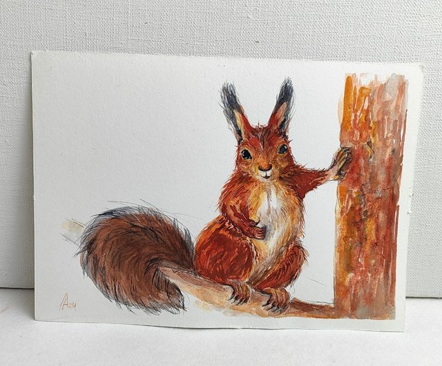 【原画】『ガンフリック』（絵画　パステル画　リス　動物画） 500x0.jpg