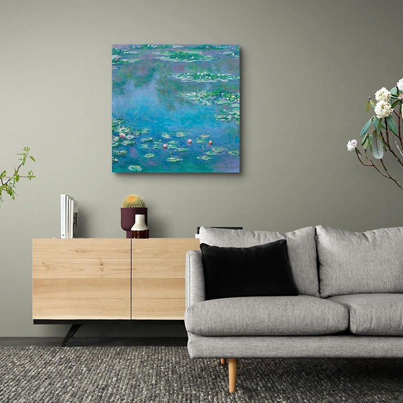 Water lily Monet giclee frameless painting - โปสเตอร์ - เส้นใยสังเคราะห์ 